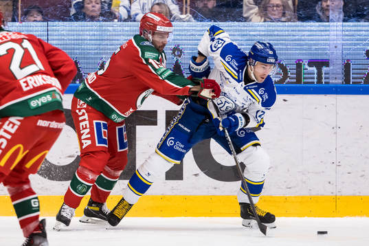 Frölundas Anders Grönlund och Leksands Mikael Ruohomaa