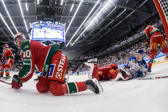 Frölundas Petteri Lindbohm och Leksands Emil Heineman