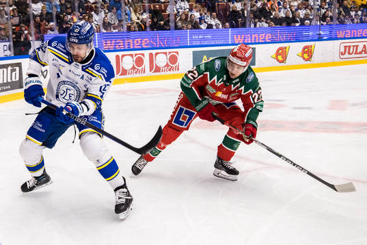 Leksands Marek Hrivik och Frölundas Linus Nässen
