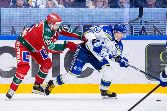 Frölundas Anders Grönlund och Leksands Mikael Ruohomaa