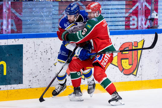 Leksands Marek Hrivik och Frölundas Filip Hasa