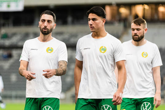 Hammarbys Nahir Besara, Jusef Erabi och Mads Fenger Nielsen