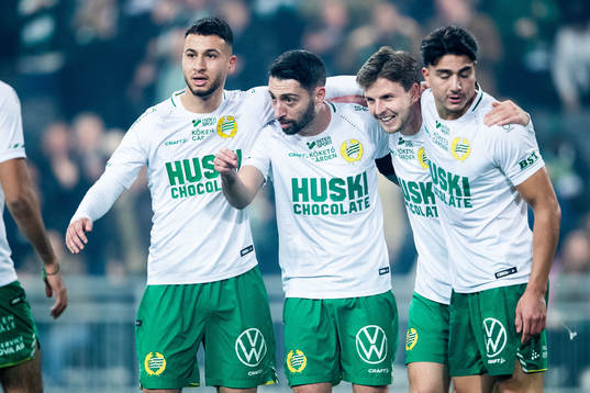 Hammarbys Joel Nilsson jublar med Abdelrahman Saidi, Nahir