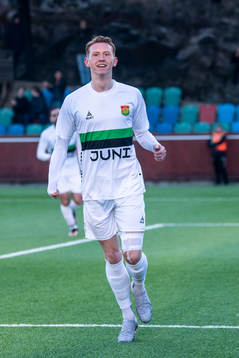 GAIS målskytt Julius Lindberg jublar
