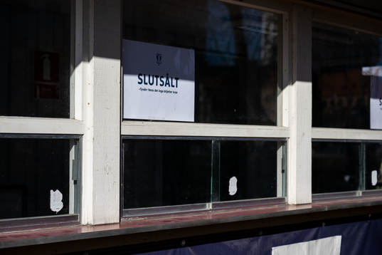 Skylt med texten slutsålt