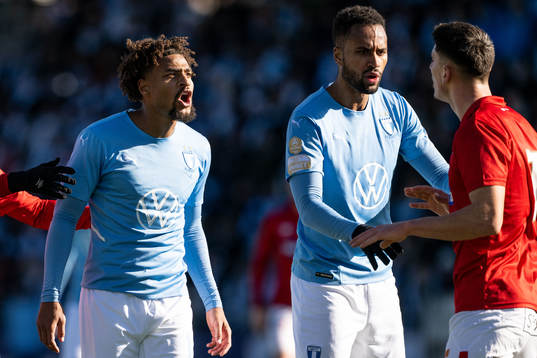 Malmö FFs Joseph Ceesay och Isaac Kiese Thelin