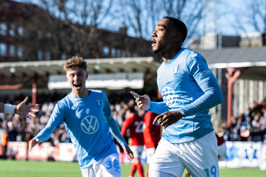 Malmö FFs Derek Cornelius jublar