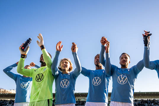 Malmö FFs målvakt Ismael Diawara, Sebastian Nanasi, Derek