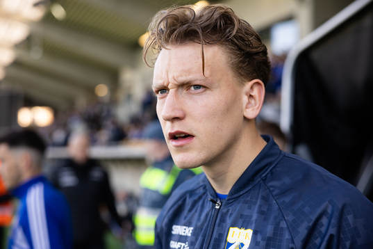 IFK Göteborgs Sebastian Hausner innan fotbollsmatchen i