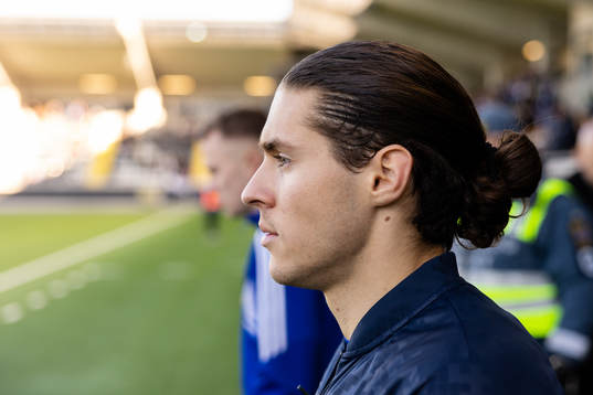 IFK Göteborgs Eman Markovic innan fotbollsmatchen i