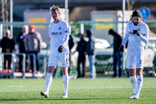 Helsingborgs Rasmus Jönsson och Ali Suljic deppar