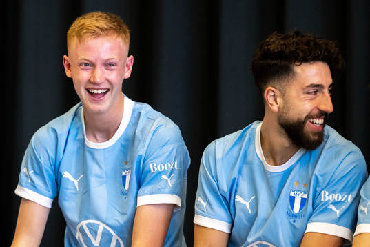 Malmö FFs Hugo Larsson och Moustafa Zeidan