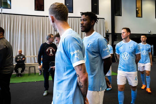 Malmö FFs Emmanuel Lomotey och Niklas Moisander