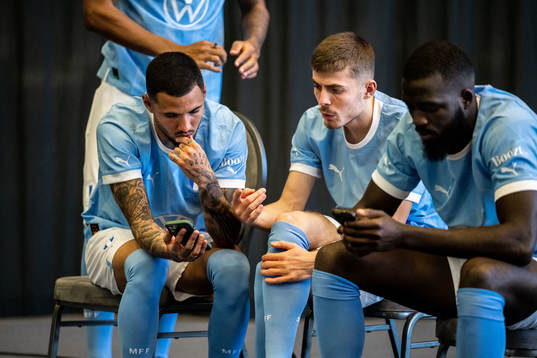 Malmö FFs Sergio Pena, Patriot Sejdiu och Mahame Siby