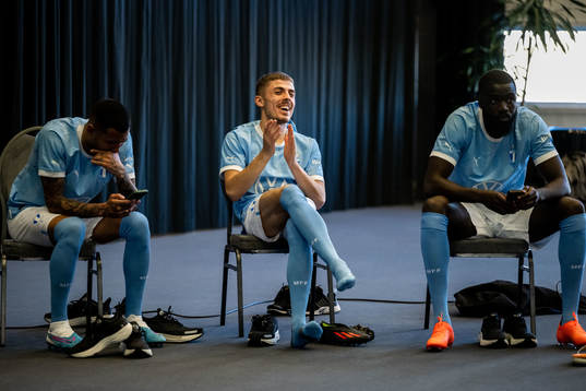 Malmö FFs Sergio Pena, Patriot Sejdiu och Mahame Siby