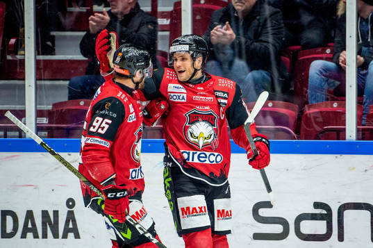 Malmö Redhawks Christoffer Forsberg jublar