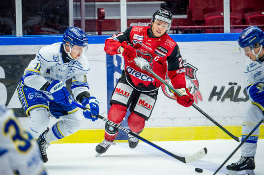 Malmö Redhawks Christoffer Forsberg mot Leksands Martin