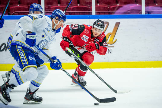 Leksands Jon Knuts mot Malmö Redhawks Christoffer Forsberg