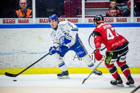 Leksands Marcus Karlberg mot Malmö Redhawks Joakim Ryan