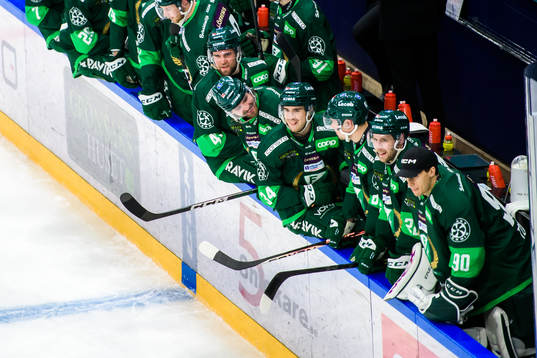 Färjestads spelare jublar