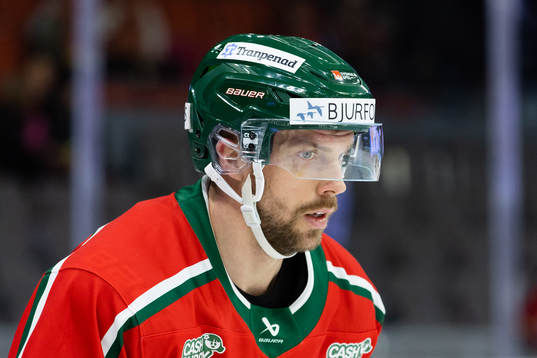 Frölundas Anders Grönlund innan ishockeymatchen i SHL