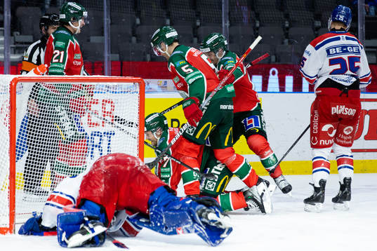Frölundas Jacob Nilsson jublar
