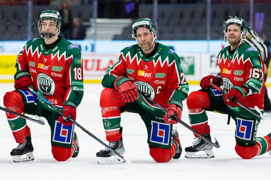 Frölundas David Edstrom, Joel Lundqvist och Jacob Nilsson