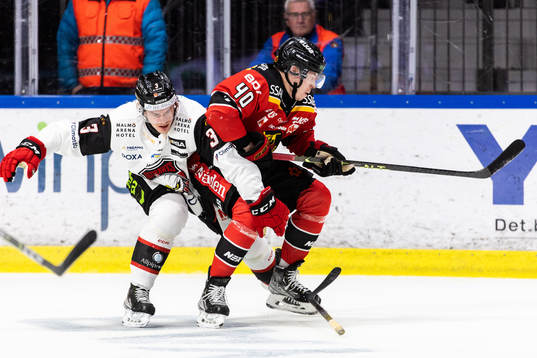 Malmö Redhawks Nuutti Viitasalo och Luleås Tomi Sallinen