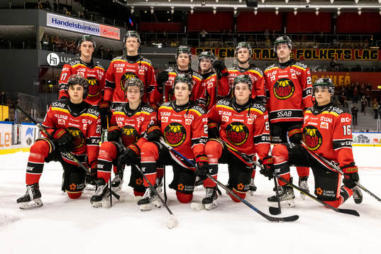 Luleås Edward Björk, Simon Lindblom, Erik Hannu, Marcel