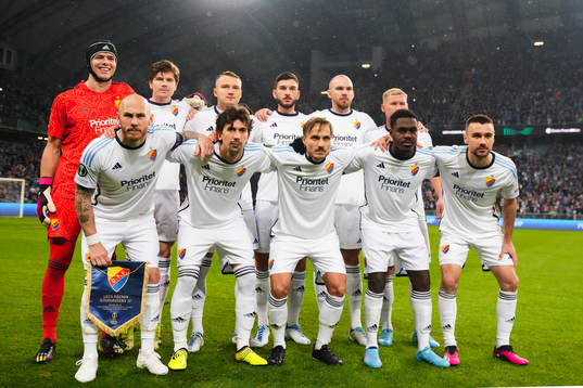 The starting eleven of Djurgården, goalkeeper Jacob Widell