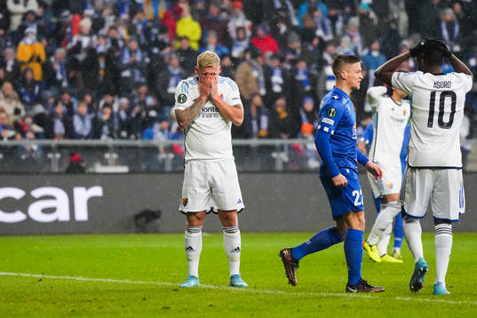 Victor Edvardsen of Djurgården looks dejected