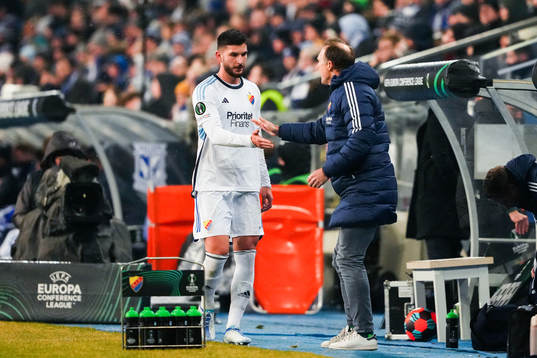 Besard Sabovic of Djurgården is substituted off by Head