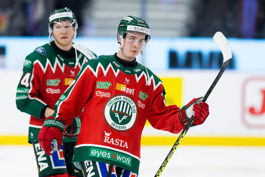 Frölundas Andreas Borgman och Jere Innala deppar