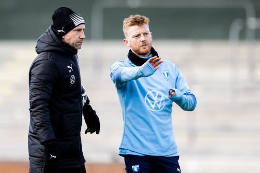 Tränare Henrik Rydström och Anders Christiansen