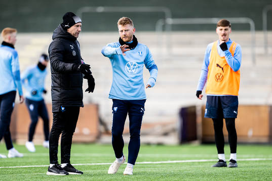 Tränare Henrik Rydström och Anders Christiansen