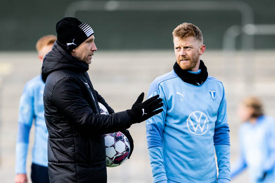 Tränare Henrik Rydström och Anders Christiansen