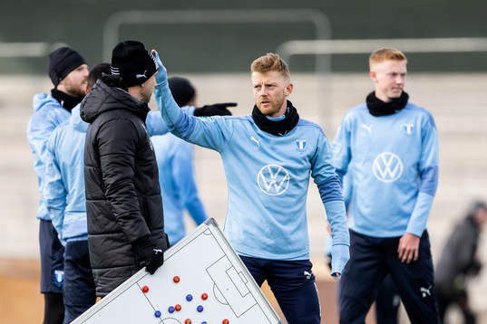 Tränare Henrik Rydström och Anders Christiansen