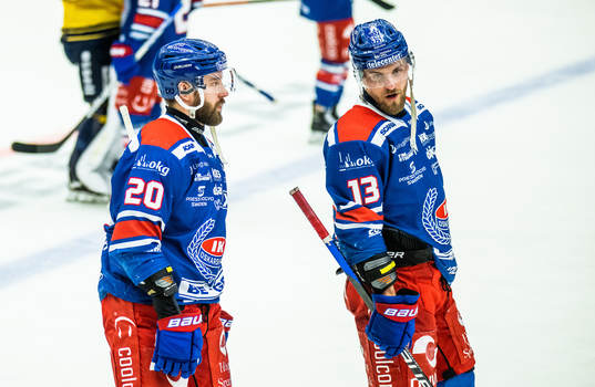 Oskarshamns Hynek Zohorna och Jiri Smejkal deppar
