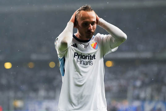 Pierre Bengtsson of Djurgården looks dejected