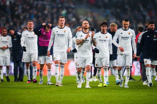 Magnus Eriksson of Djurgården with teammates