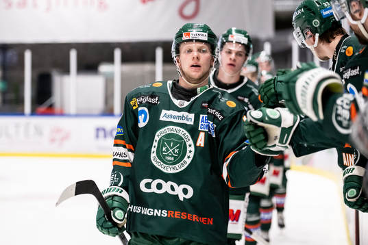 Kristianstads Kevin Wennström jublar