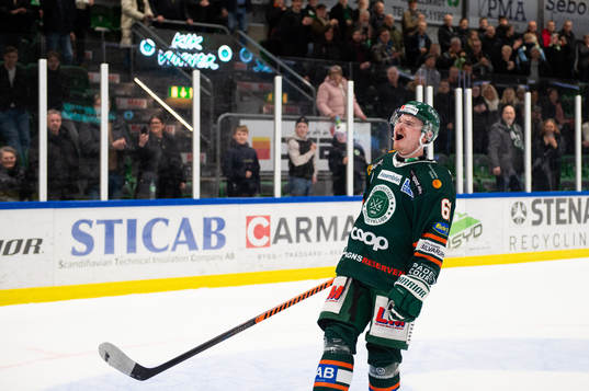Kristianstads Malte Sjögren jublar