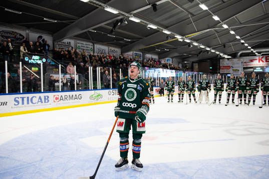 Kristianstads Malte Sjögren jublar