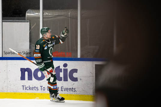 Kristianstads Kevin Wennström jublar