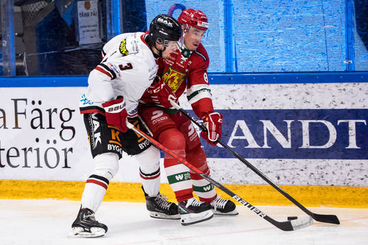 Vita Hästens Hugo Styf och Moras Robin Johansson