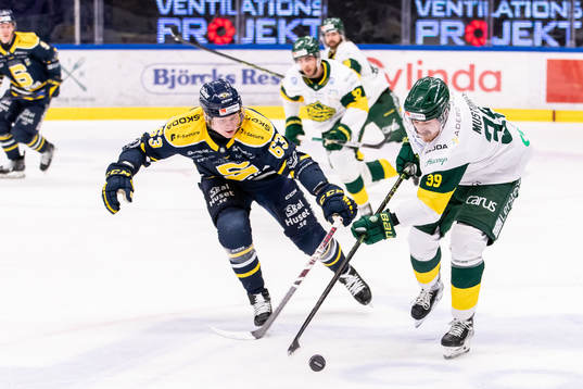 Södertäljes Julius Bergman och Björklövens Joel Mustonen