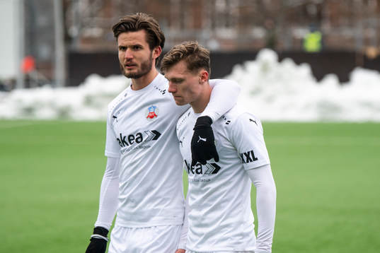 Helsingborgs Wilhelm Loeper och Anton Nilsson deppar