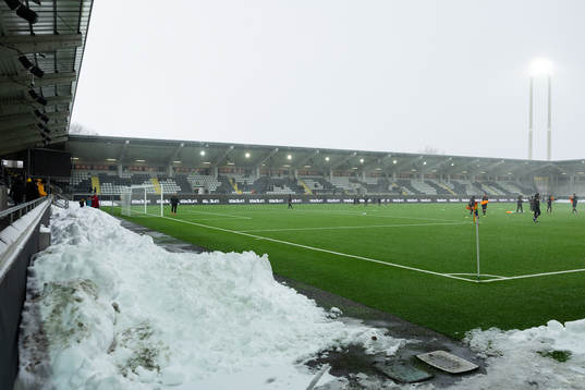 Bravida Arena innan kvartsfinalen i Svenska Cupen i fotboll