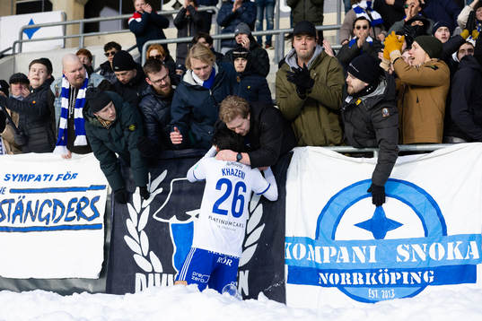IFK Norrköpings Kristoffer Khazeni tackar fansen