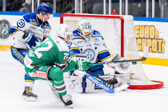 Rögles Daniel Zaar oroar mot Leksands Mikael Ruohomaa och